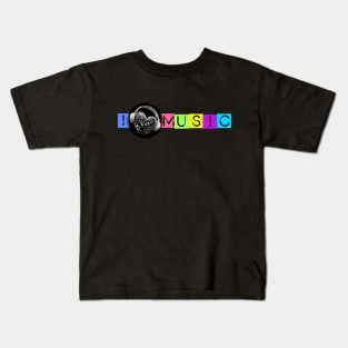 I Love music Kids T-Shirt